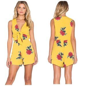 Privacy Please Rivington floral cut out romper